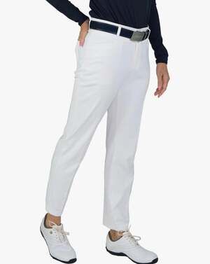 Jofit Playoff Women's White Golf Pants Size 8 Ankle Length Mid Rise UPF 50+